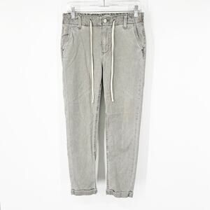 Paige Christy Drawstring High Waist Pants in Vintage Grey Cove
